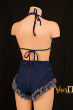 Load image into Gallery viewer, Fringe Horizon Denim Set - Rodeo Luxe Collection
